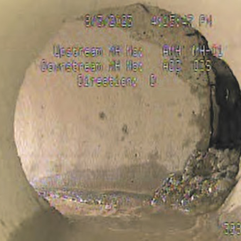 camera inspection and pipe failure