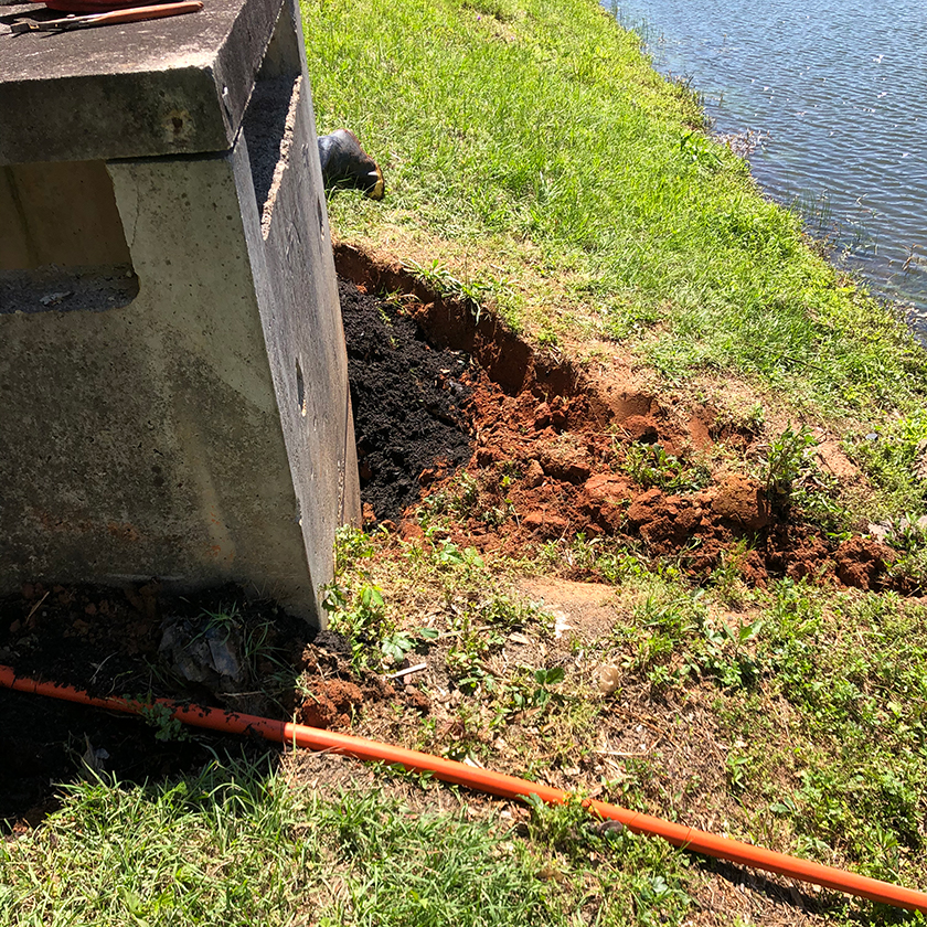 sinkhole in ground