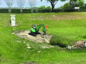 Aboveground Assets - AQUALIS before picture of a retention pond