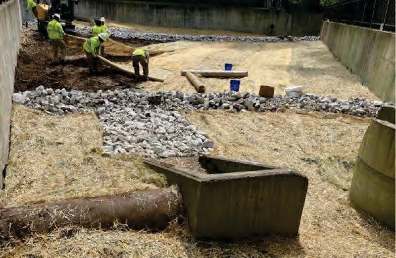 AQUALIS Careers - AQUALIS AQUALIS employees working on a detention pond