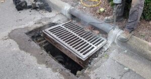 removing old catch basin