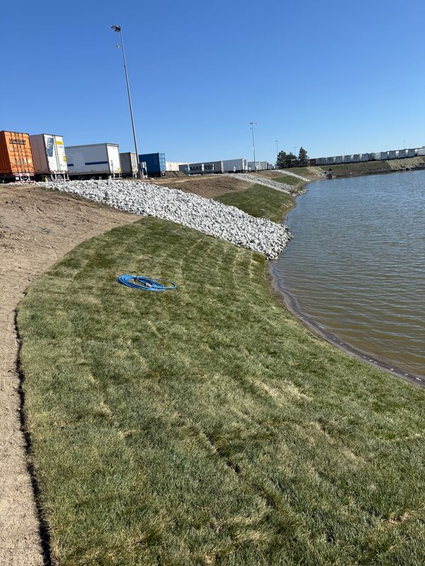 new riprap for a pond